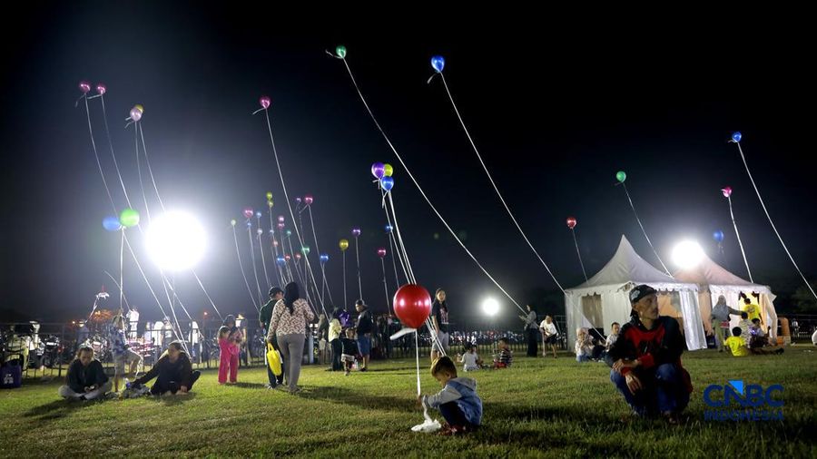 Suasana keseruan Trans TV Festival Vol. 5. di Lapangan Sunburst BSD, Tangerang Selatan, Minggu (26/7/2026). (CNBC Indonesia/Muhammad Sabki)