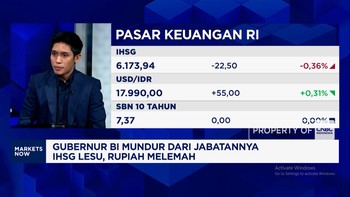 Gubernur BI Mundur Jadi Perhatian Investor, IHSG Lesu & Rupiah Melemah