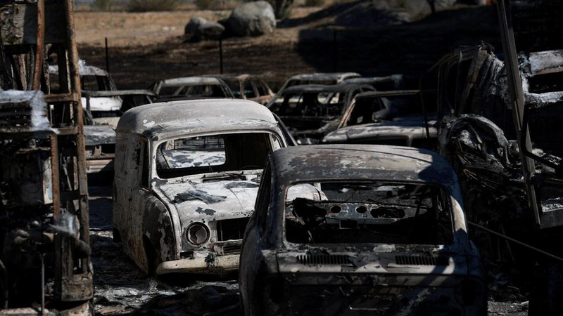 Lebih dari 400 petugas pemadam kebakaran Prancis bekerja sepanjang malam untuk mengendalikan kebakaran hutan di kawasan bersejarah Fontainebleau, di selatan Paris, Selasa (27/72026).