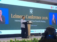 Menteri Kesehatan Budi Gunadi di Leimena Conference 2026 di Gedung Widya Graha BRIN, Jakarta Selatan, Senin (27/7/2026). (CNBC Indonesia/Fergi Nadira)