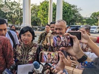 Pjs Gubernur BI Destry Damayanti dipanggil ke Istana Negara, Jakarta, Senin (27/7/2026). (CNBC Indonesia/Emir Yanwardhana)