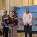 Pjs Gubernur BI Destry Damayanti konpres di Istana Negara, Jakarta, Senin (27/7/2026). (CNBC Indonesia/Emir Yanwardhana)