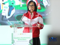 CEO Grab Indonesia Neneng Goenadi. (CNBC Indonesia/Tri Susilo)