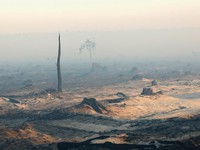 Smoke and fog in a burnt forest affected by a wildfire, near Saumos, Gironde, amid drought conditions following a heatwave and water shortages across much of France, July 28, 2026. REUTERS/Yves Herman     TPX IMAGES OF THE DAY