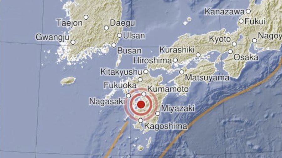Gempa di Kyushu Jepang. (Tangkapan Layar GFZ)
