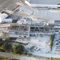 An aerial view shows the damaged Aeon Mall shopping centre after an earthquake with a preliminary magnitude of 7.1 struck Japan's southern Kumamoto prefecture, in Kashima Town, Kumamoto Prefecture, Japan, July 28, 2026. Kyodo/via REUTERS ATTENTION ED