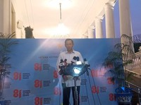 Menko Infrastruktur & Pembangunan Kewilayahan Agus Harimurti Yudhoyono usai ratas soal El Nino di Istana Negara