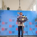Menteri ESDM Bahlil Lahadalia memberikan keterangan pers, di Kawasan Istana Negara, Selasa, 28/7. (CNBC Indonesia/Robertus)