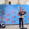 Menteri ESDM Bahlil Lahadalia memberikan keterangan pers, di Kawasan Istana Negara, Selasa, 28/7. (CNBC Indonesia/Robertus)