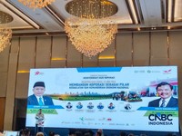 Menteri Koperasi (Menkop) Ferry Juliantono dalam acara Seminar Nasional GREAT Institute di Jakarta, Selasa (28/7/2026). (CNBC Indonesia/Martyasari Rizki)