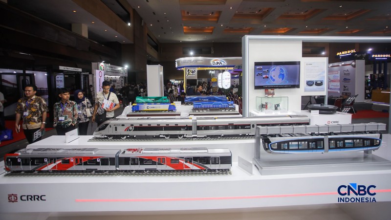 Pameran RailwayTech Indonesia 2026 di JIExpo Kemayoran, Jakarta, Selasa (28/72026).  (CNBC Indonesia/Faisal Rahman)
