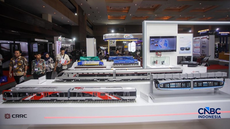 Pameran RailwayTech Indonesia 2026 di JIExpo Kemayoran, Jakarta, Selasa (28/72026).  (CNBC Indonesia/Faisal Rahman)