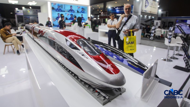 Pameran RailwayTech Indonesia 2026 di JIExpo Kemayoran, Jakarta, Selasa (28/72026).  (CNBC Indonesia/Faisal Rahman)