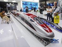 Pameran RailwayTech Indonesia 2026 di JIExpo Kemayoran, Jakarta, Selasa (28/72026).  (CNBC Indonesia/Faisal Rahman)