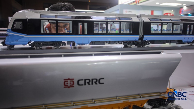 Pameran RailwayTech Indonesia 2026 di JIExpo Kemayoran, Jakarta, Selasa (28/72026).  (CNBC Indonesia/Faisal Rahman)