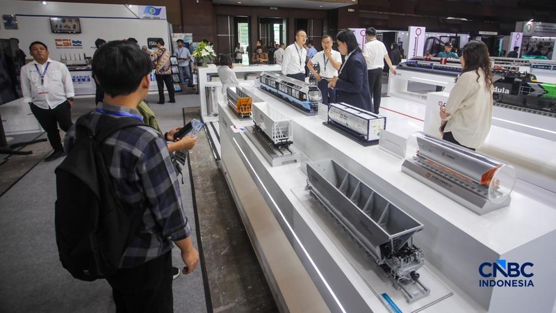 Pameran RailwayTech Indonesia 2026 di JIExpo Kemayoran, Jakarta, Selasa (28/72026).  (CNBC Indonesia/Faisal Rahman)