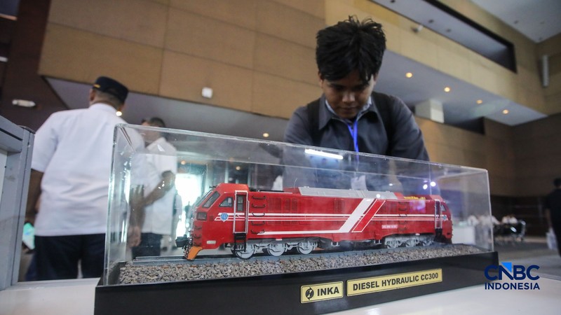 Pameran RailwayTech Indonesia 2026 di JIExpo Kemayoran, Jakarta, Selasa (28/72026).  (CNBC Indonesia/Faisal Rahman)