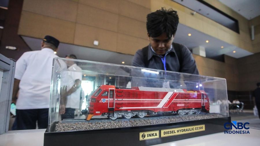 Pameran RailwayTech Indonesia 2026 di JIExpo Kemayoran, Jakarta, Selasa (28/72026).  (CNBC Indonesia/Faisal Rahman)