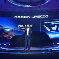 Peluncuran Jaecoo Omoda O4 EV di Indonesia di PIK 2, Tangerang, Senin (27/7/2026) malam. (CNBC Indonesia/Ferry Sandi)