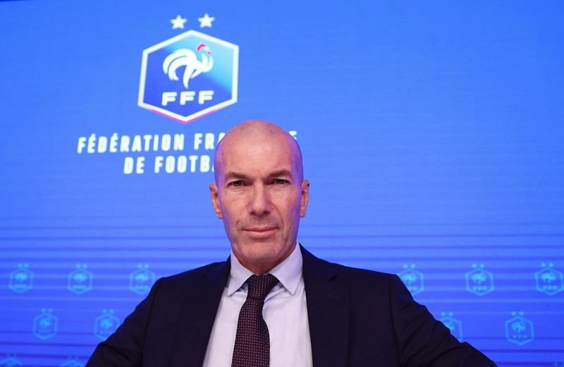 Soccer Football - French Football Federation unveil Zinedine Zidane as new head coach - French Federation Headquarters, Paris, France - July 28, 2026 Zinedine Zidane during the press conference as the new head coach of France senior men's football team REUTERS/Abdul Saboor