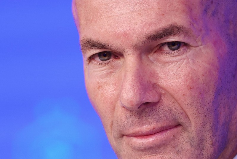 Soccer Football - French Football Federation unveil Zinedine Zidane as new head coach - French Federation Headquarters, Paris, France - July 28, 2026 Zinedine Zidane during the press conference as the new head coach of France senior men's football team REUTERS/Abdul Saboor