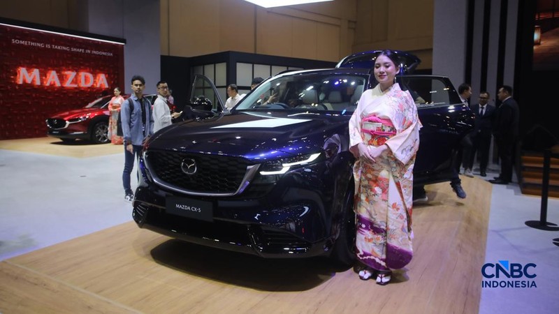 All New Mazda CX-5 ditampilkan dalam acara GIIAS 2026 di ICE BSD, Kabupaten Tangerang, Banten, Rabu (29/7/2026). (CNBC Indonesia/Faisal Rahman)