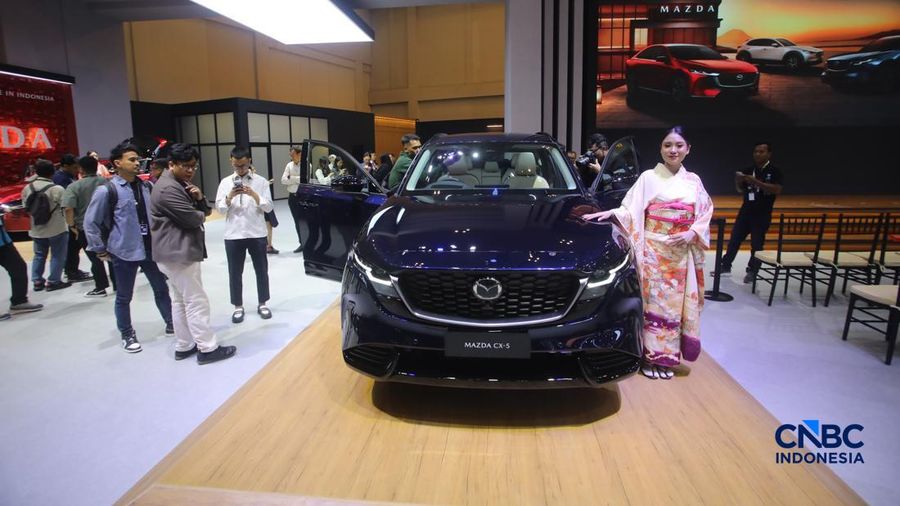 All New Mazda CX-5 ditampilkan dalam acara GIIAS 2026 di ICE BSD, Kabupaten Tangerang, Banten, Rabu (29/7/2026).