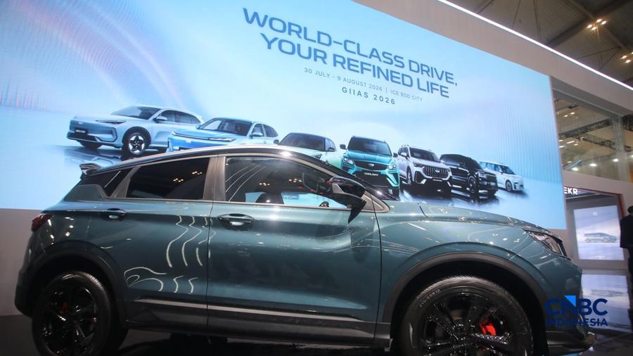 Geely Coolray ditampilkan dalam acara GIIAS 2026 di ICE BSD, Kabupaten Tangerang, Banten, Rabu (29/7/2026).