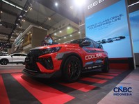 Geely Coolray ditampilkan dalam acara GIIAS 2026 di ICE BSD, Kabupaten Tangerang, Banten, Rabu (29/7/2026). (CNBC Indonesia/Faisal Rahman)