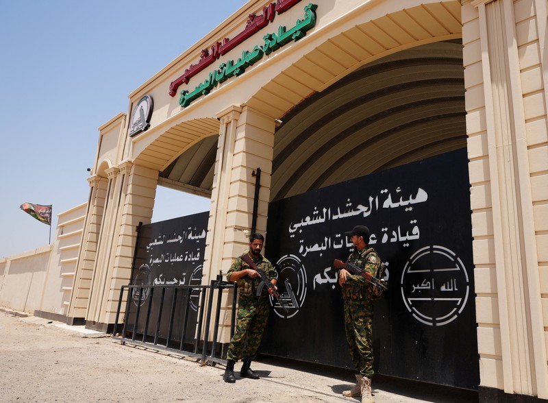 Damage at a site belonging to Iraq's Popular Mobilization Forces (PMF) following airstrikes that the PMF said were carried out by U.S. and Saudi forces, in Bartella, Nineveh province, Iraq, July 29, 2026. Picture taken with a mobile phone.REUTERS/Khalid Al-Mousily