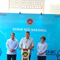 Kepala Badan Gizi Nasional (BGN) Sudaryono saat konferensi pers di kantornya, Jakarta, Rabu (29/7/2026). (CNBC Indonesia/Martyasari Rizki)