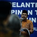 Sekretaris Jenderal Kementerian Komdigi Ismail memberikan arahan saat Pelantikan Pejabat Pimpinan Tinggi Pratama di lingkungan kemkomdigi, Jakarta, Rabu (29/07/2026). (Anhar/Komdigi)