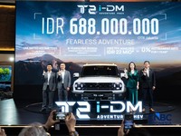 PT Jetour Motor Indonesia resmi meluncurkan SUV plug-in hybrid electric vehicle (PHEV) Jetour T2 i-DM pada ajang Gaikindo Indonesia International Auto Show (GIIAS) 2026. (CNBC Indonesia/Ferry Sandi)