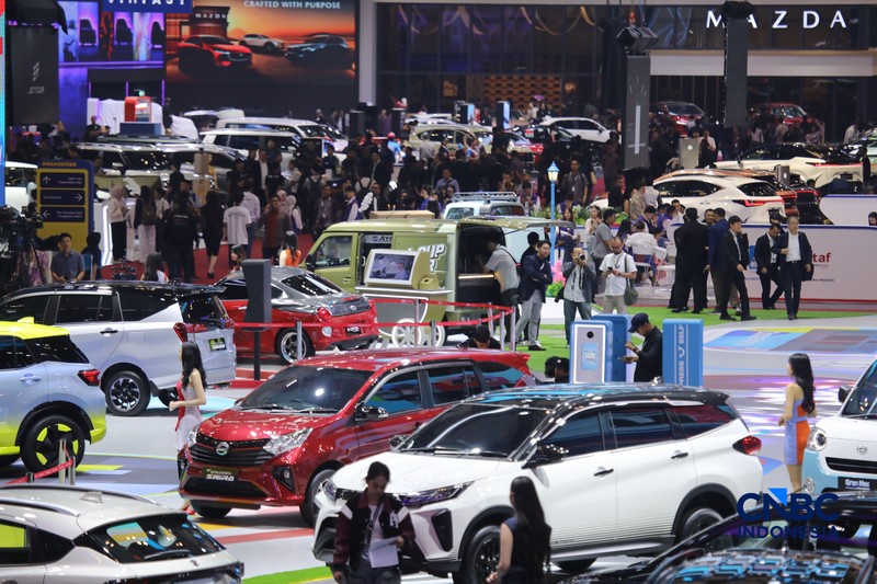 Suasana press day saat acara Gaikindo Indonesia International Auto Show (GIIAS) 2026 di ICE BSD, Kabupaten Tangerang, Banten, Rabu (29/7/2026). (CNBC Indonesia/Faisal Rahman)