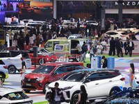 Suasana press day saat acara Gaikindo Indonesia International Auto Show (GIIAS) 2026 di ICE BSD, Kabupaten Tangerang, Banten, Rabu (29/7/2026). (CNBC Indonesia/Faisal Rahman)