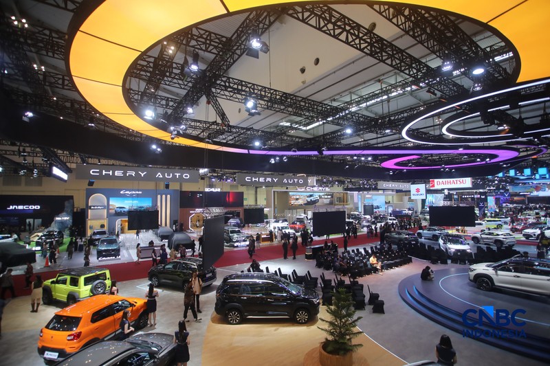 Suasana press day saat acara Gaikindo Indonesia International Auto Show (GIIAS) 2026 di ICE BSD, Kabupaten Tangerang, Banten, Rabu (29/7/2026). (CNBC Indonesia/Faisal Rahman)