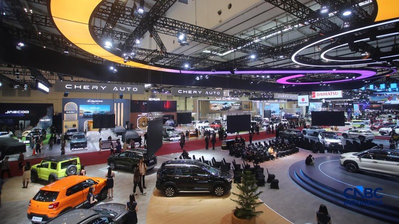 Suasana press day saat acara Gaikindo Indonesia International Auto Show (GIIAS) 2026 di ICE BSD, Kabupaten Tangerang, Banten, Rabu (29/7/2026).