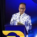 Menteri Perindustrian, Agus Gumiwang Kartasasmita saat menghadiri GIIAS 2026 di ICE BSD, Tangerang, Kamis (30/7/2026). (CNBC Indonesia TV)