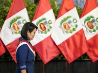 Peru's President Keiko Fujimori attends an event to present her new cabinet members, in Lima, Peru, July 28, 2026. REUTERS/Angela Ponce