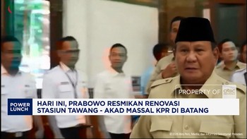 Prabowo Resmikan Renovasi Stasiun Tawang-Akad Massal KPR di Batang