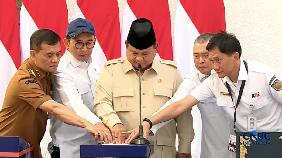 Presiden Prabowo Resmikan Revitalisasi Stasiun Semarang Tawang, Semarang, 30 Juli 2026. (Tangkapan Layar Youtube RI)