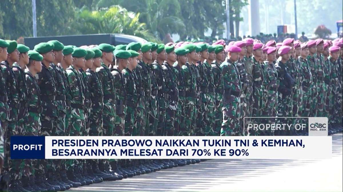 Prabowo Naikkan Tukin TNI dan Kemhan, Besarannya Melesat Dari 70% Ke 90%