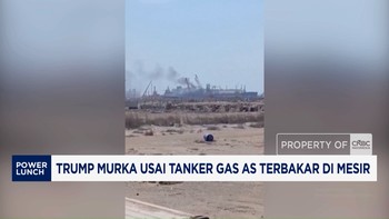 Trump Murka Usai Tanker Gas AS Terbakar di Mesir