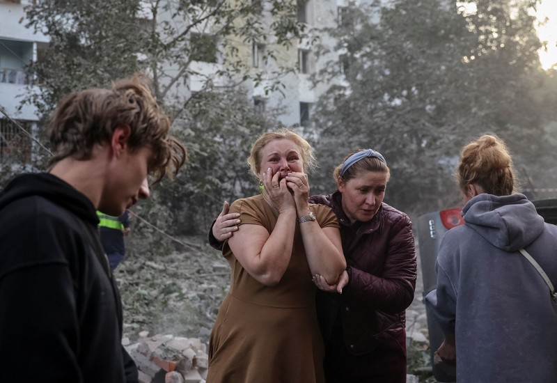 Smoke rises in the city during a Russian missile strike, amid Russia's attack on Ukraine, in Kyiv, Ukraine July 30, 2026. REUTERS/Gleb Garanich     TPX IMAGES OF THE DAY