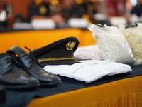 Konferensi Pers Penindakan Bea Cukai Terhadap Pembawaan Narkotika 26 KG Oleh Pilot  di Bandara Soekarno-Hatta Jumat (31/7). (Dok DJBC)