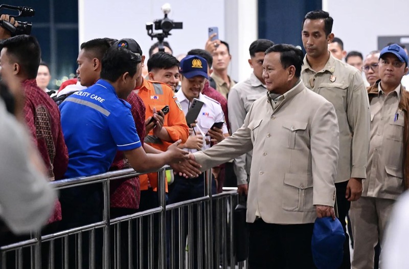 Presiden Prabowo Subianto kembali ke Jakarta menggunakan KA Nusantara Explorer. (Dok: Sekretariat.Kabinet)