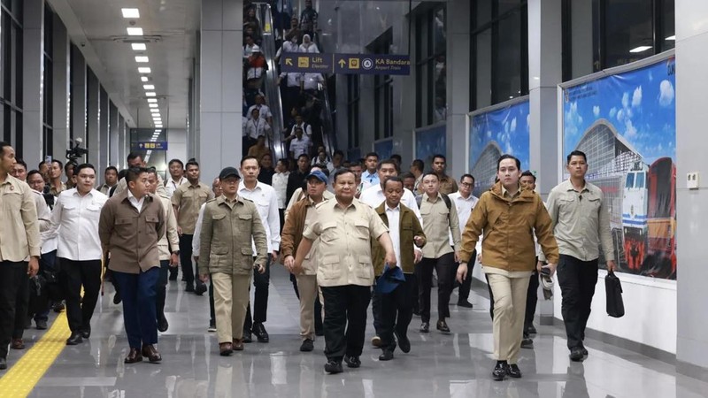 Presiden Prabowo Subianto kembali ke Jakarta menggunakan KA Nusantara Explorer. (Dok: Sekretariat.Kabinet)