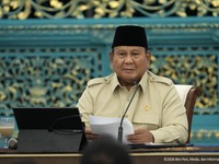 Foto: Presiden Prabowo Subianto saat bertemu para pengusaha anggota Kamar Dagang dan Industri Indonesia pusat dan daerah di Istana Kepresidenan, Jakarta, Jumat (31/7/2026). (Tangkapan Layar YouTube Sekretariat Presiden)