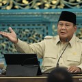 Presiden Prabowo Subianto saat pertemuan dengan pengusaha anggota Kamar Dagang dan Industri Indonesia seluruh Indonesia di Istana Kepresidenan, Jakarta, Jumat (31/7/2026).  (Tangkapan Layar YouTube Sekretariat Presiden)