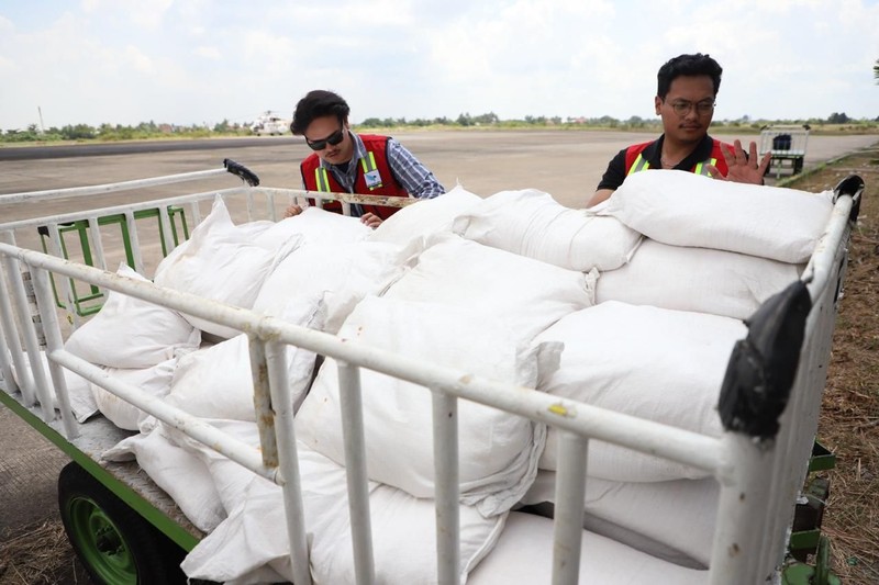Tim gabungan Satgas Darat berjibaku memadamkan api dan mendinginkan lahan gambut yang terbakar di Desa Tumbangnusa, Kecamatan Jabiren Raya, Kabupaten Pulang Pisau, Kalimantan Tengah, Jumat (31/7). (Dok BNPB)